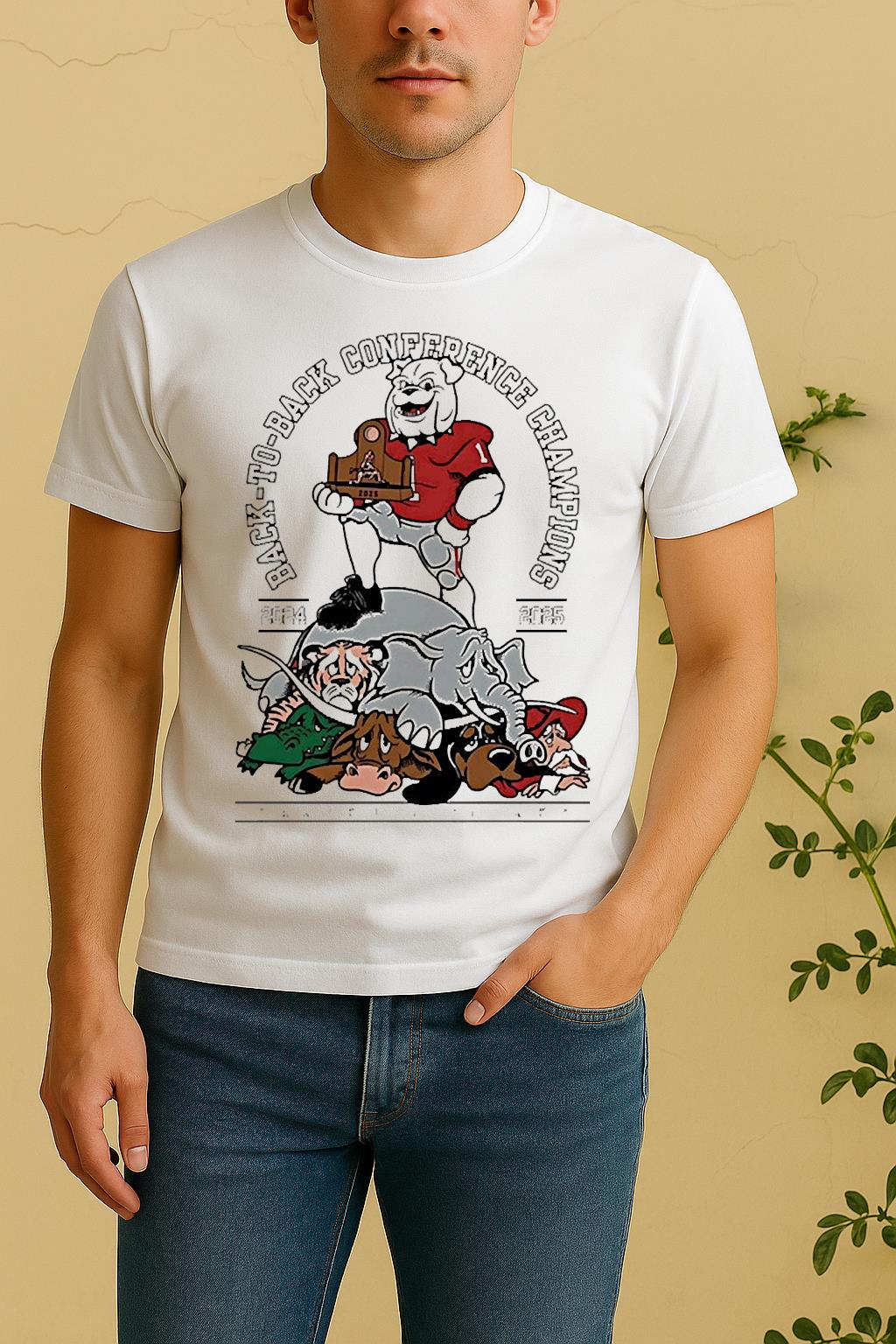 Geogria Bulldogs Back To Back Conference Champions 2024 2025 Shirt