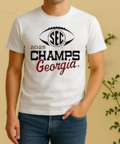 Georgia Bulldogs 2025 Sec Football Champions Logo Shirt