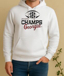 Georgia Bulldogs 2025 Sec Football Champions Logo Unisex Hoodie