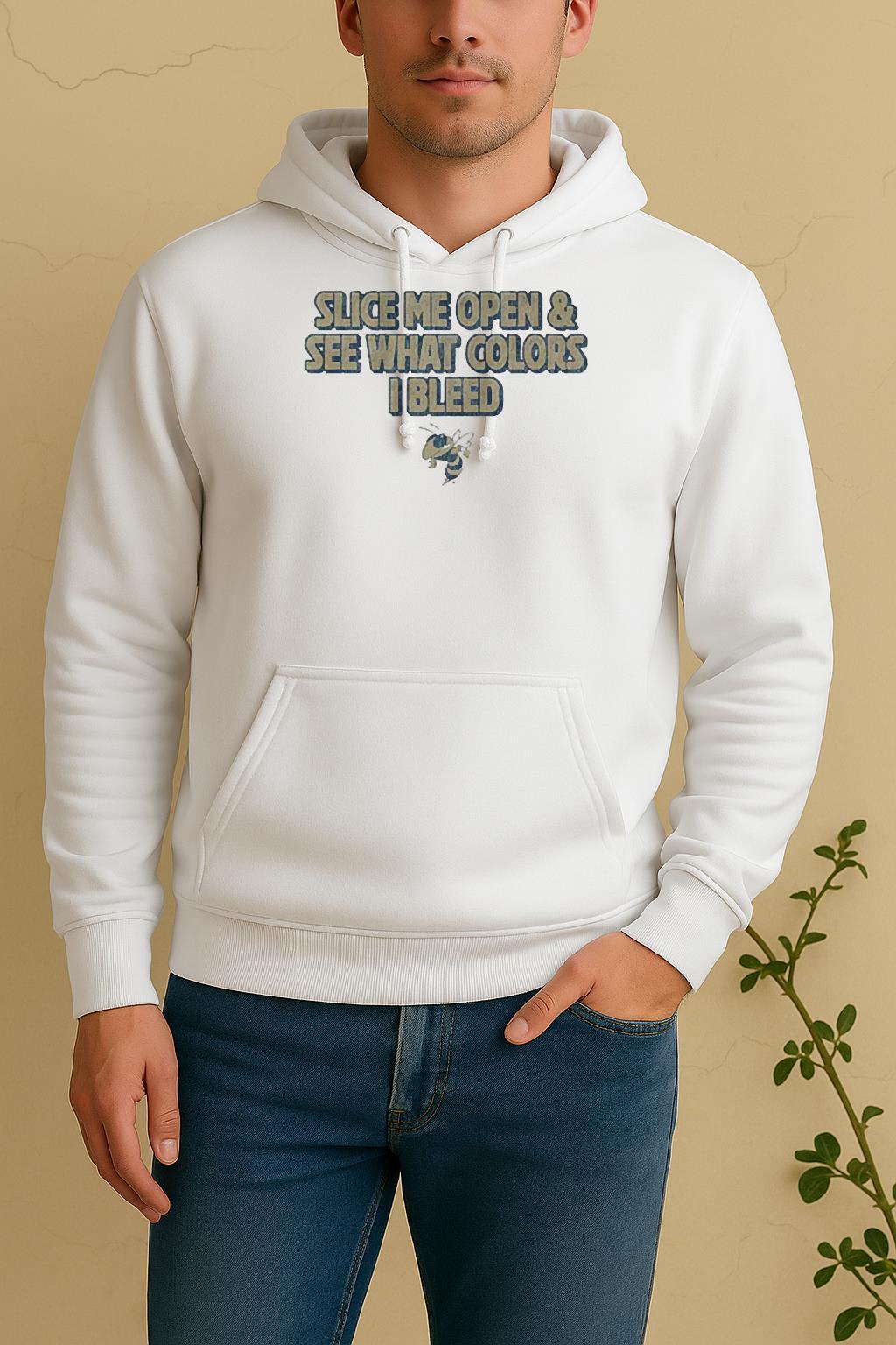 Georgia Tech Yellow Jackets See What Colors I Bleed Unisex Hoodie