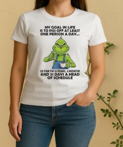 Grinch My Goal In Life Is To Piss Off At Least One Person A Day Christmas Women Shirt