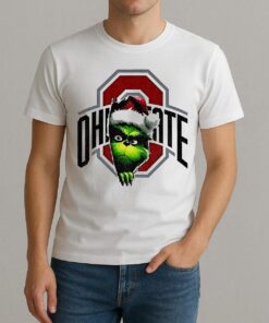 Grinch Santa Hat Ohio State Buckeyes Football Nfl 2025 Shirt