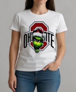 Grinch Santa Hat Ohio State Buckeyes Football Nfl 2025 W-tee