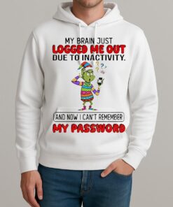 Grinch Santa My Brain Just Logged Me Out Due To Inactivity And Now I Cant Remember Christmas Unisexhoodie