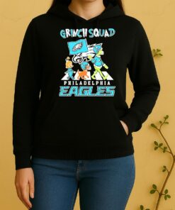 Grinch Squad And Friends Walking Across Philadelphia Eagles Unisex Hoodie