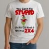 Grinch You Cant Fix Stupid But You Can Numb It With A 2X4 Christmas Shirt