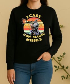 I Cast Non Magic Missile Sunset Vintage Sweater