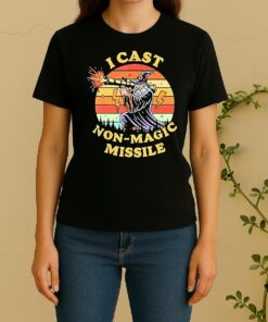 I Cast Non Magic Missile Sunset Vintage Women Shirt