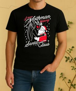 I Saw Mothman Kissing Santa Claus Christmas Shirt