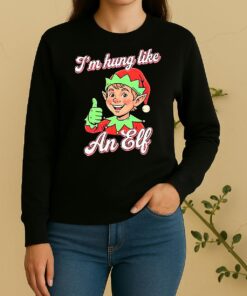 Im Hung Like An Elf Merry Christmas Funny Sweater