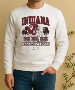Indiana Hoosiers Football 2026 College Football Playoff Quarterfinal At The Rose Bowl Game Presented By Prudential Jan 1 Helmet Logos Sweater