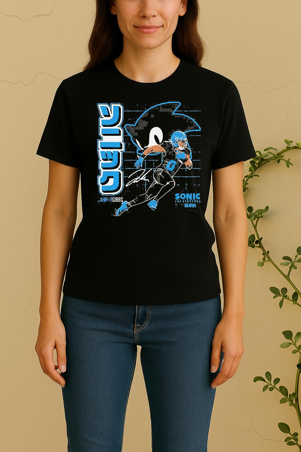Jahmyr Gibbs Sonic The Hedgehog Women Shirt
