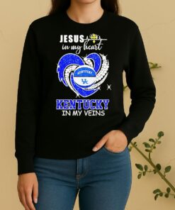 Jesus In My Heart Kentucky Wildcats Basketball In My Veins Sweater
