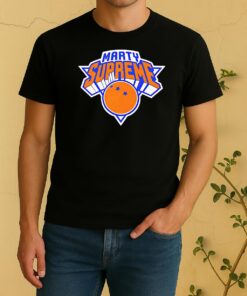 Josh Hart Wearing Marty Supreme New York Knicks Parody Logo Shirt
