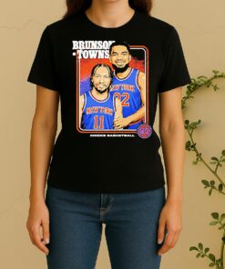Knicks Step Brothers Jalen Brunson And Karl Anthony Towns Women Shirt