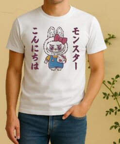 Labubu In The Kawaii Style Of Hello Kitty Hello Monster Shirt