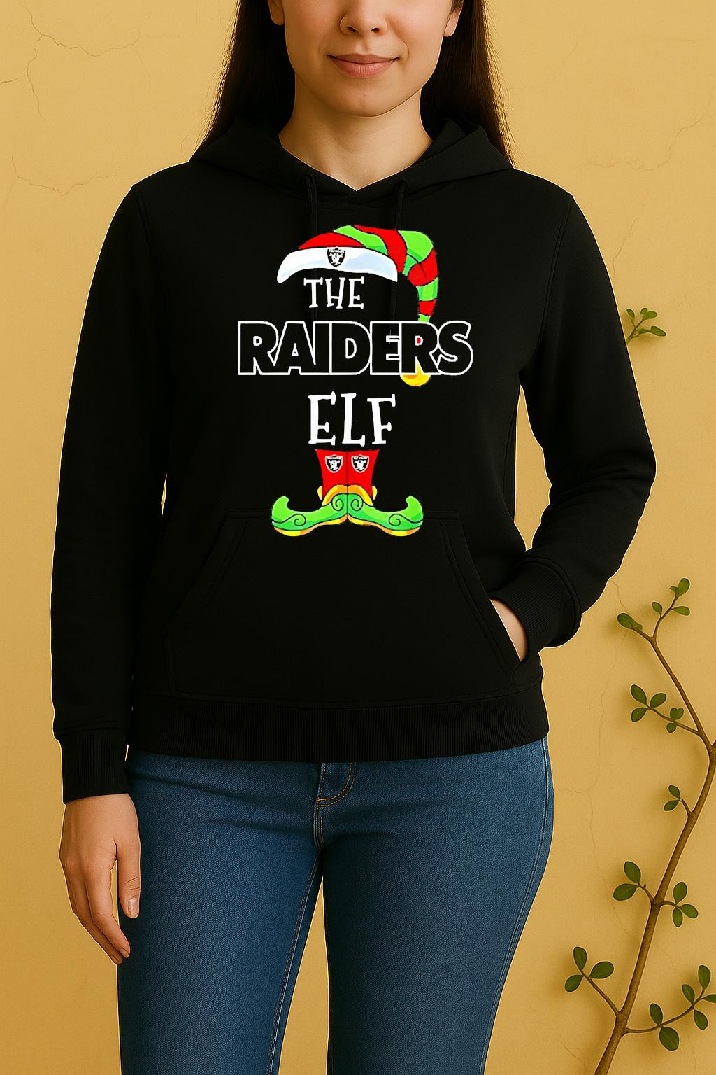 Las Vegas Raiders Christmas Elf Unisex Hoodie