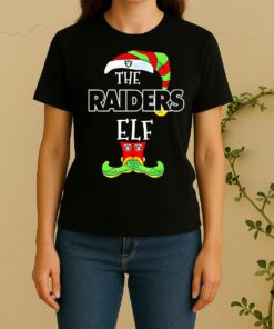Las Vegas Raiders Christmas Elf Women Shirt