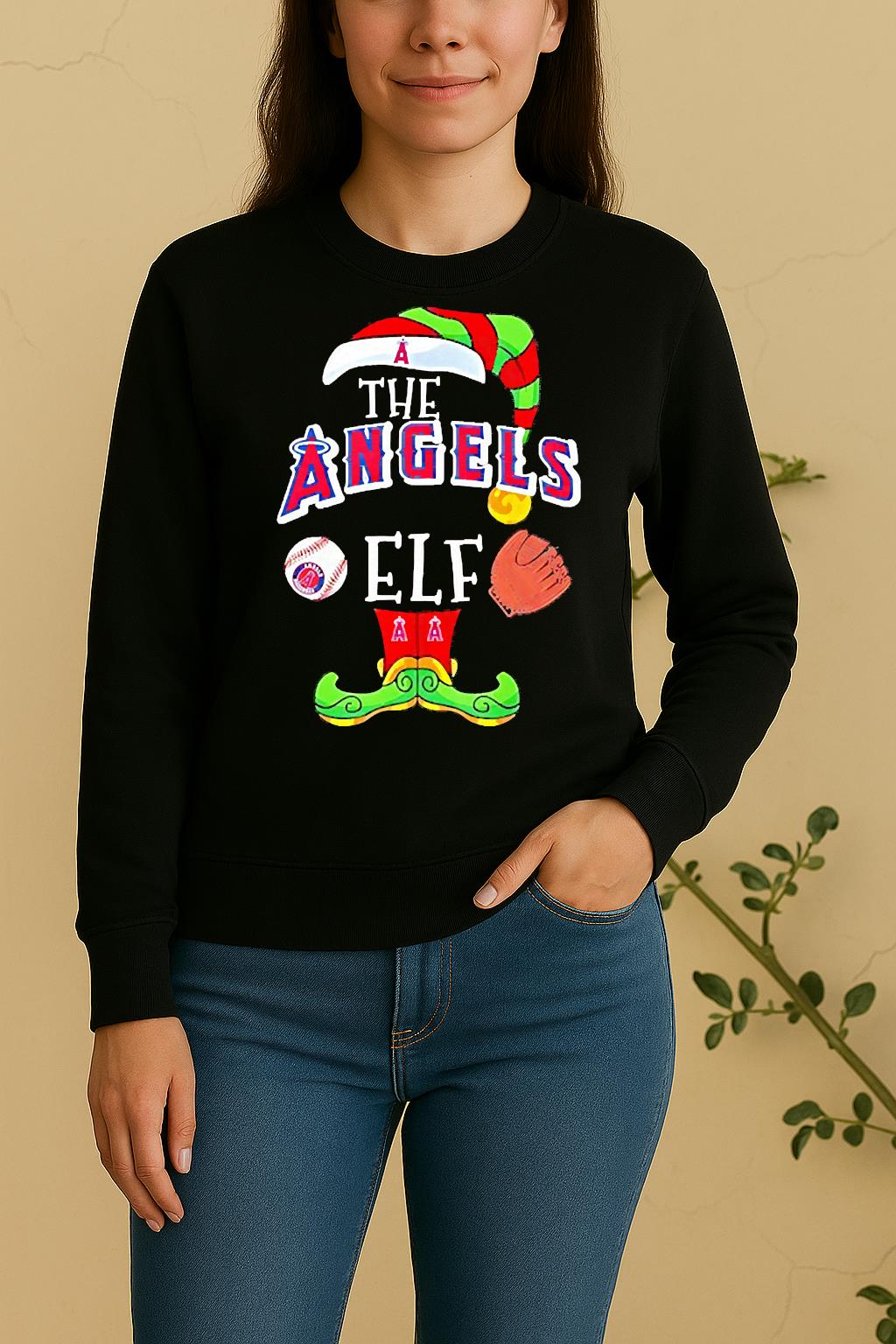 Los Angeles Angels Christmas Elf Sweater
