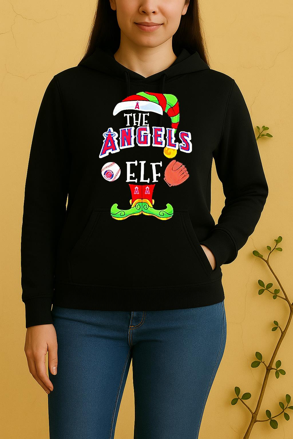 Los Angeles Angels Christmas Elf Unisex Hoodie