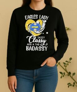 Marquette Golden Eagles Lady Sassy Classy And A Tad Badassy Diamond Heart Sweater