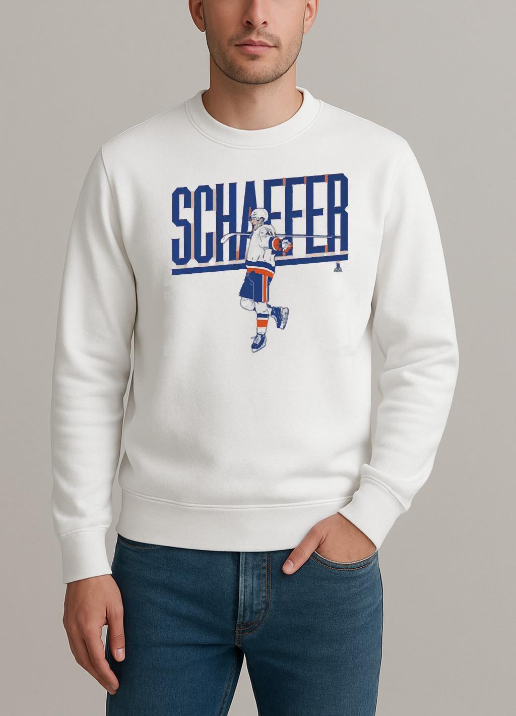 Matthew Schaefer Name Pose sweater