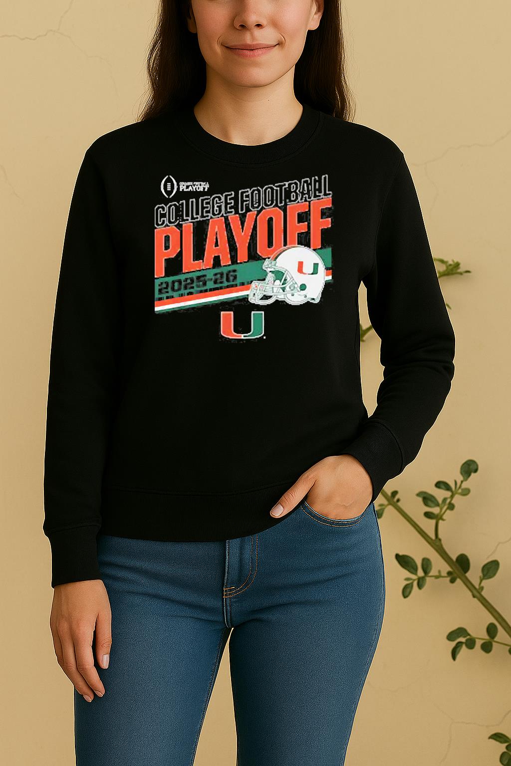Miami 2025 Cfp Stripe Sweater