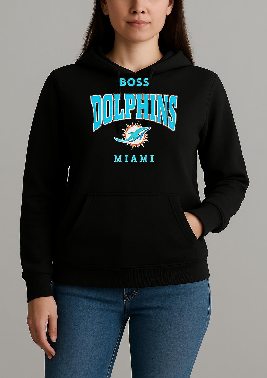 Miami Dolphins Nfl Boss Logo Unisexhoodie