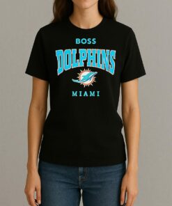 Miami Dolphins Nfl Boss Logo Womentee