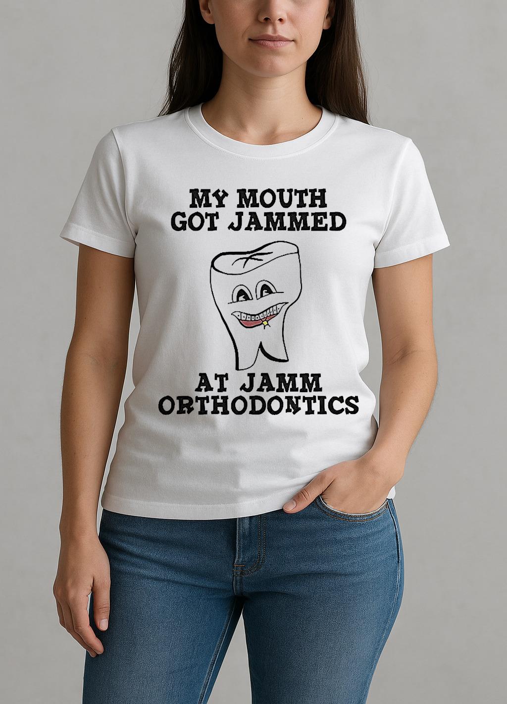 My Mouth Got Jammed At Jamm Orthodontics Leslie Knope W-tee
