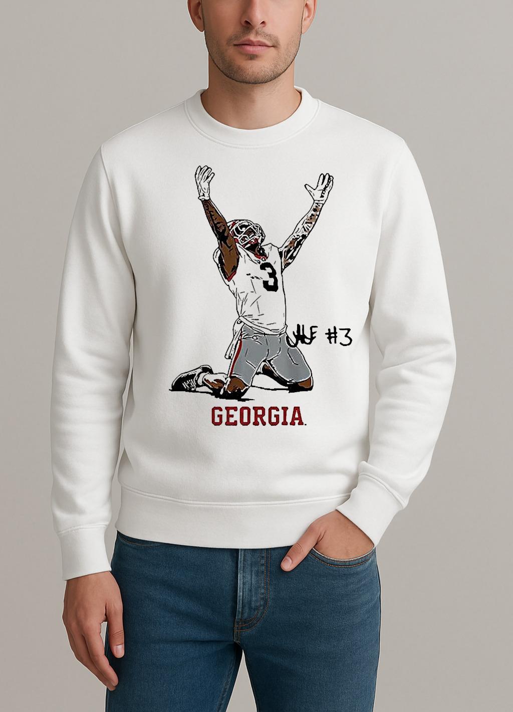 Nate Frazier Georgia Bulldogs Football End Zone Celebration Signature sweater