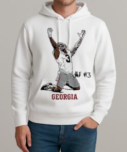 Nate Frazier Georgia Bulldogs Football End Zone Celebration Signature Unisexhoodie
