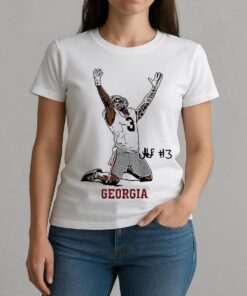 Nate Frazier Georgia Bulldogs Football End Zone Celebration Signature W-tee