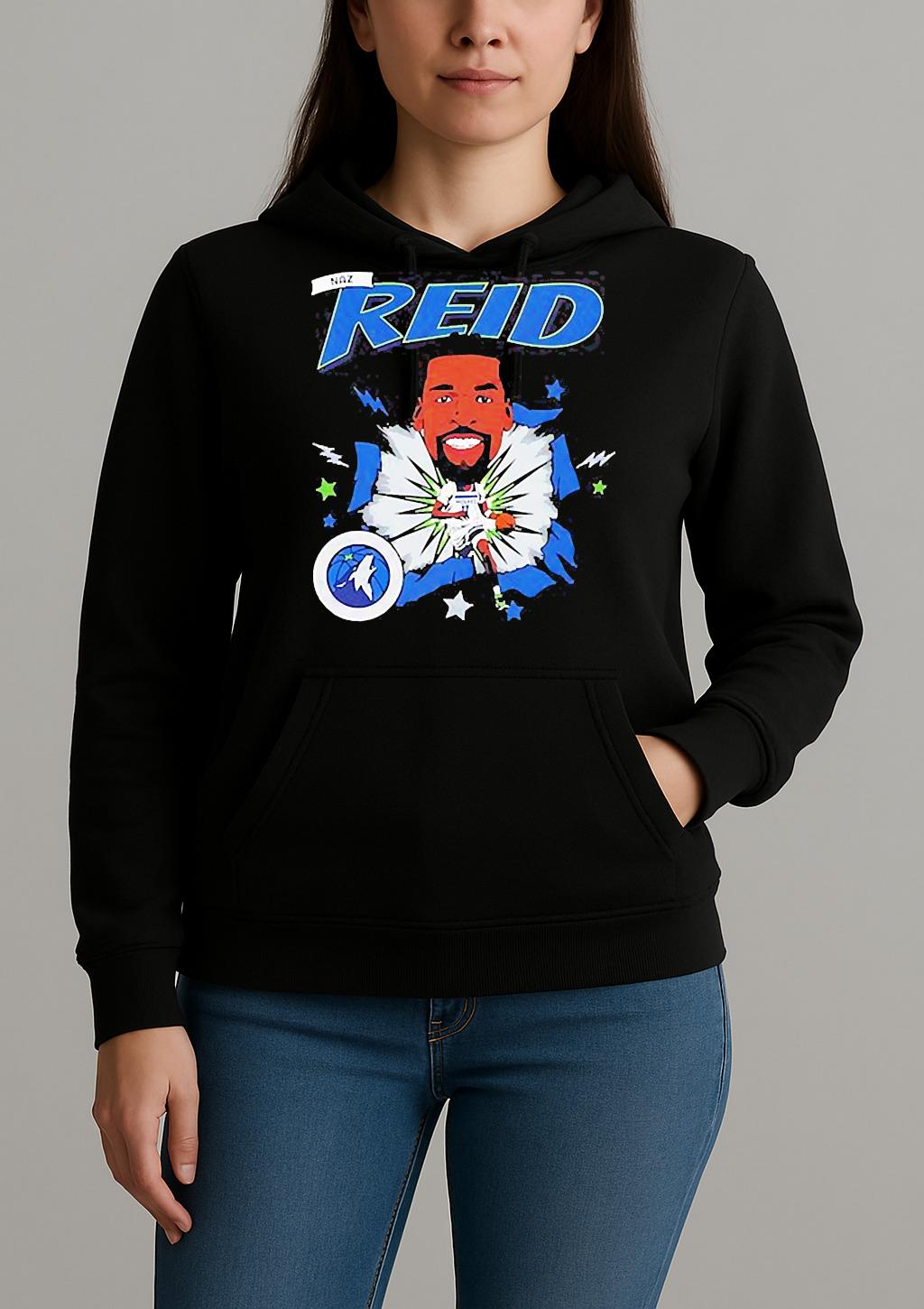 Naz Reid Minnesota Timberwolves Caricature 25 Unisexhoodie