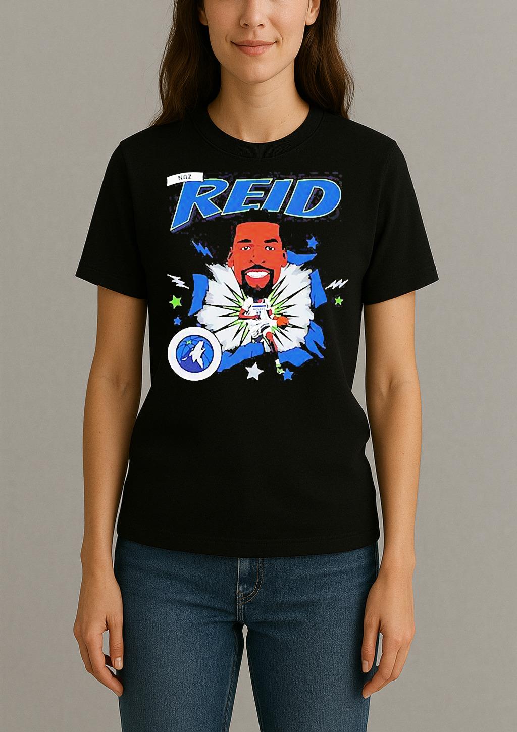 Naz Reid Minnesota Timberwolves Caricature 25 Womentee