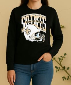 New Orleans Saints Gradient Helmet Sweater
