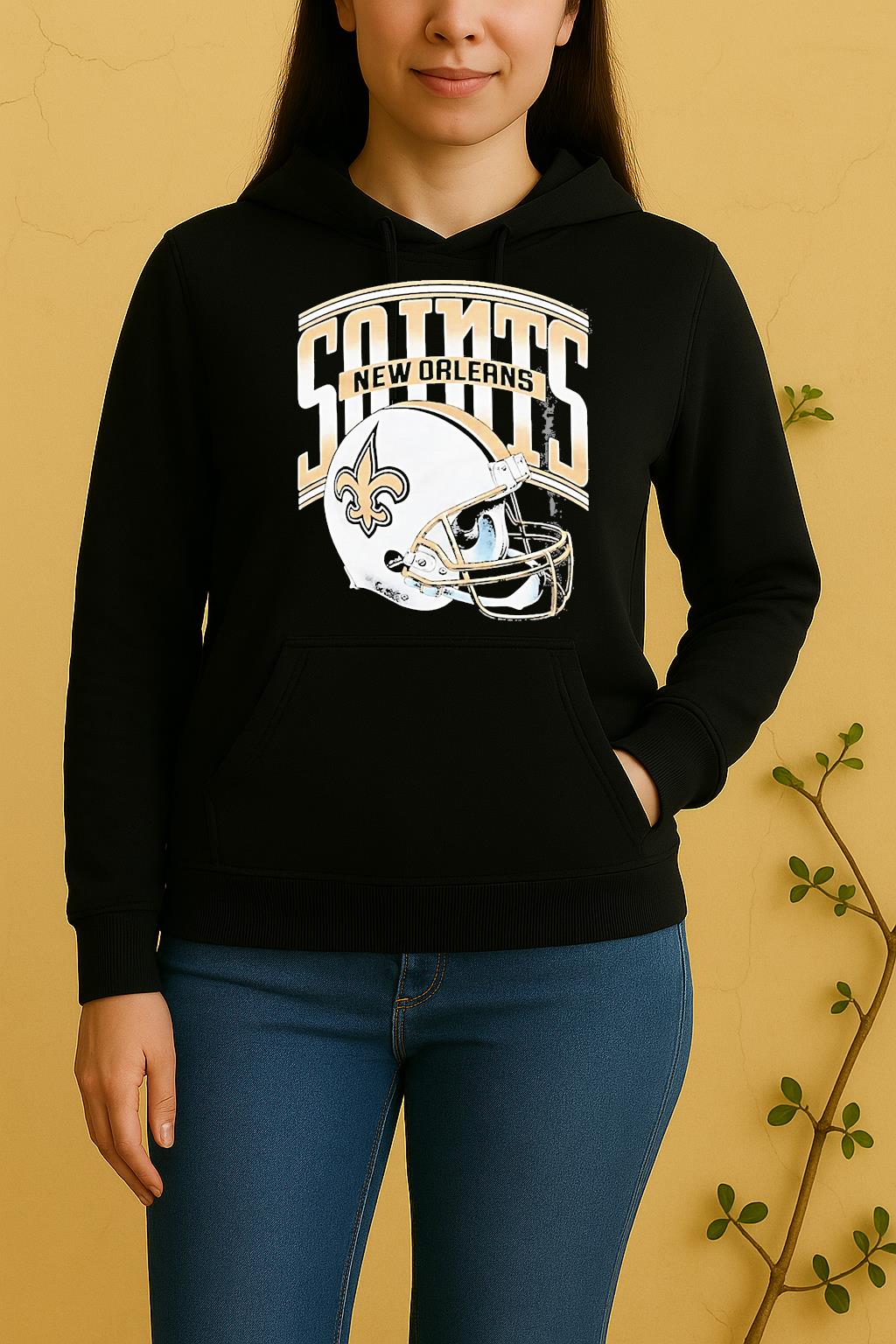 New Orleans Saints Gradient Helmet Unisex Hoodie