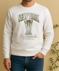 New York Knicks 2025 2026 Cup Champions Trophy Diamond Sweater