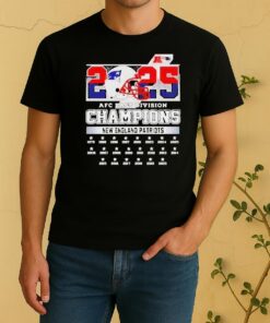 New York Patriots Football Helmet Afc East Division Champions 2025 Shirt