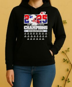 New York Patriots Football Helmet Afc East Division Champions 2025 Unisex Hoodie