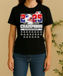 New York Patriots Football Helmet Afc East Division Champions 2025 Women Shirt