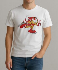 Nice The Fat Cat Santa Skating Shirt