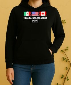 Nice Three Nations One Dream 2026 International Soccer Tournament Flags Unisex Hoodie