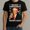 Nigel Farage Raises His Glass Reform Merry Christmas Snowflakes Caricature Shirt