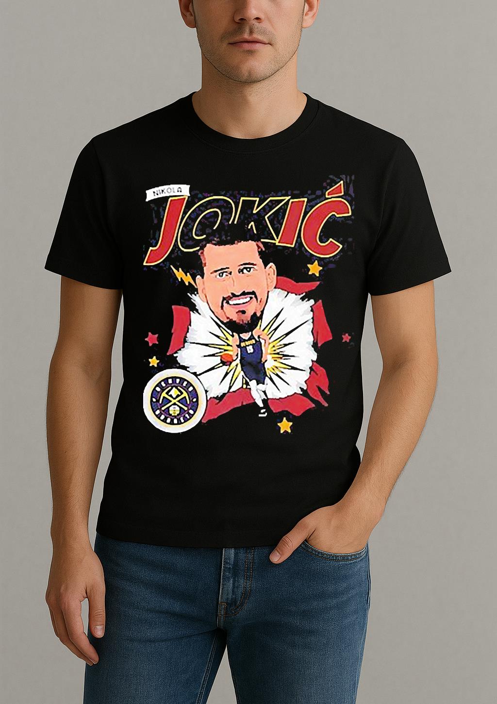 Nikola Jokic Denver Nuggets Caricature 25 Shirt