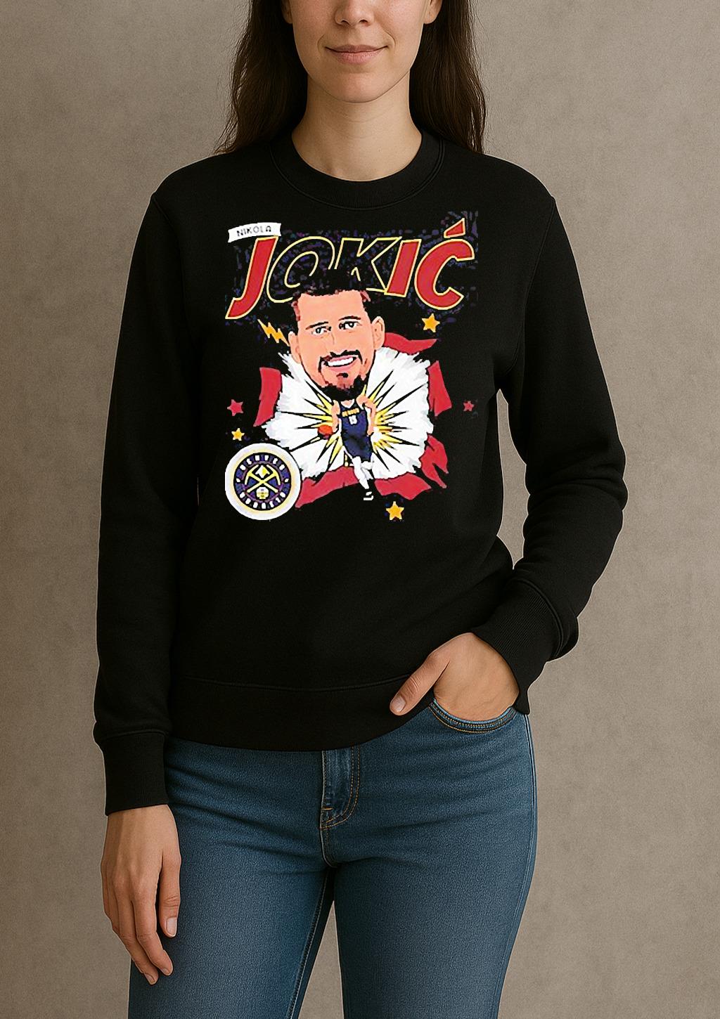 Nikola Jokic Denver Nuggets Caricature 25 sweater