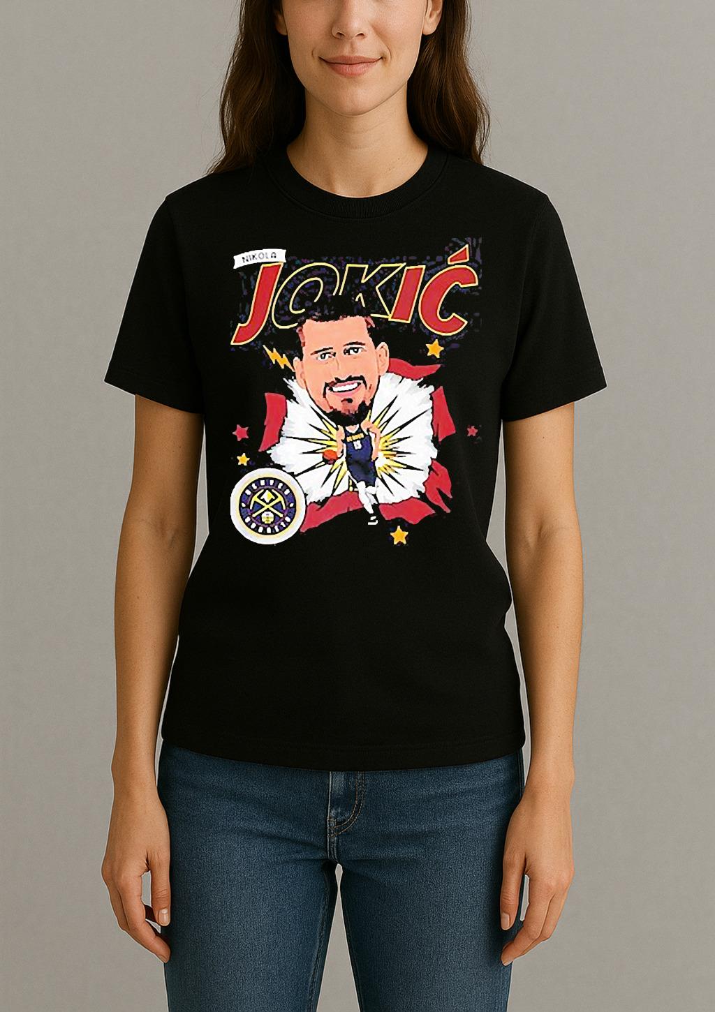 Nikola Jokic Denver Nuggets Caricature 25 Womentee