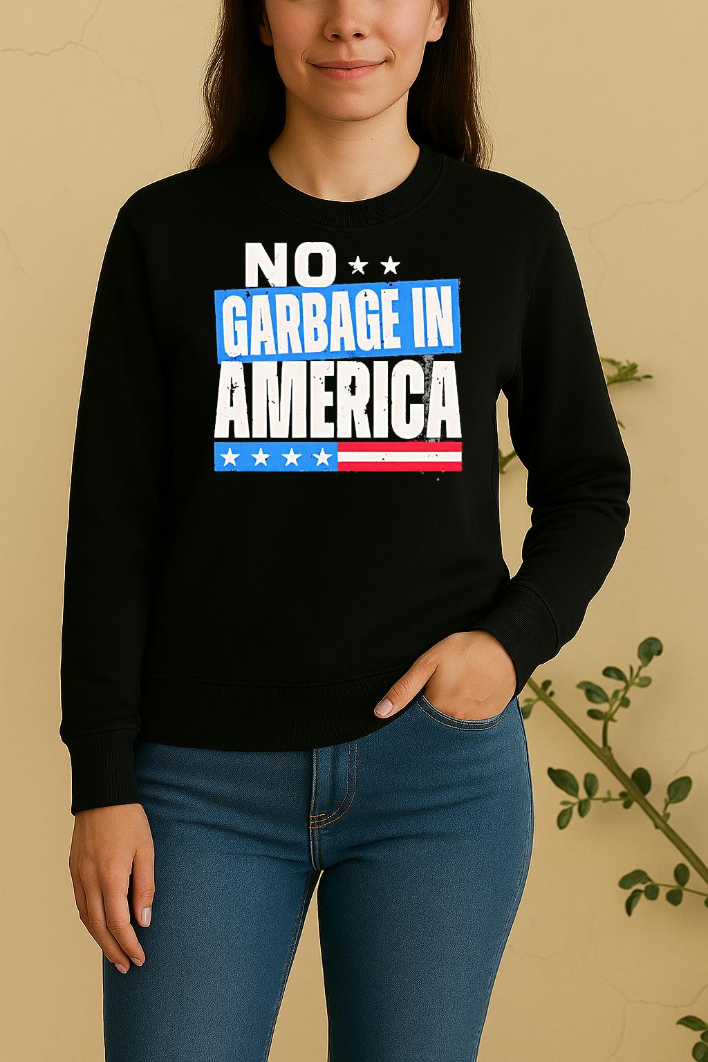 No Garbage In America Sweater