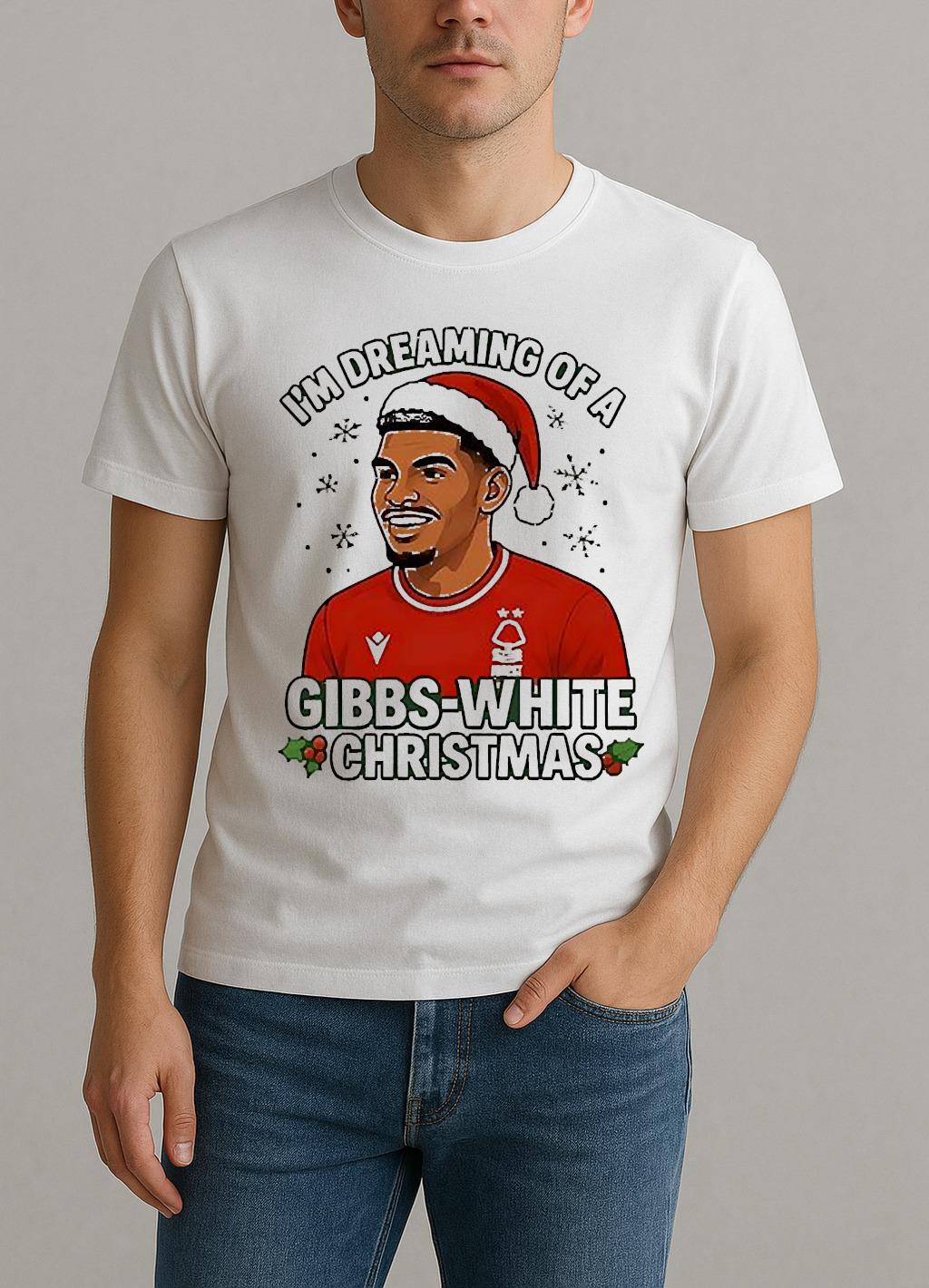 Nottm Forest Im Dreaming Of A Gibbs White Christmas Shirt