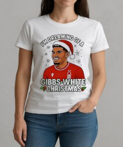 Nottm Forest Im Dreaming Of A Gibbs White Christmas W-tee